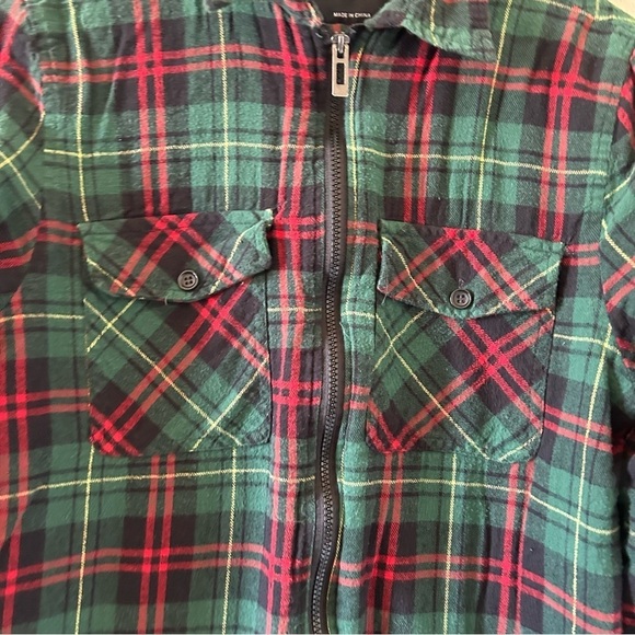 UG Urgent Gear Women’s zip Front Flannel Shacket Sz Small faux Shearling Lined - Picture 9 of 10